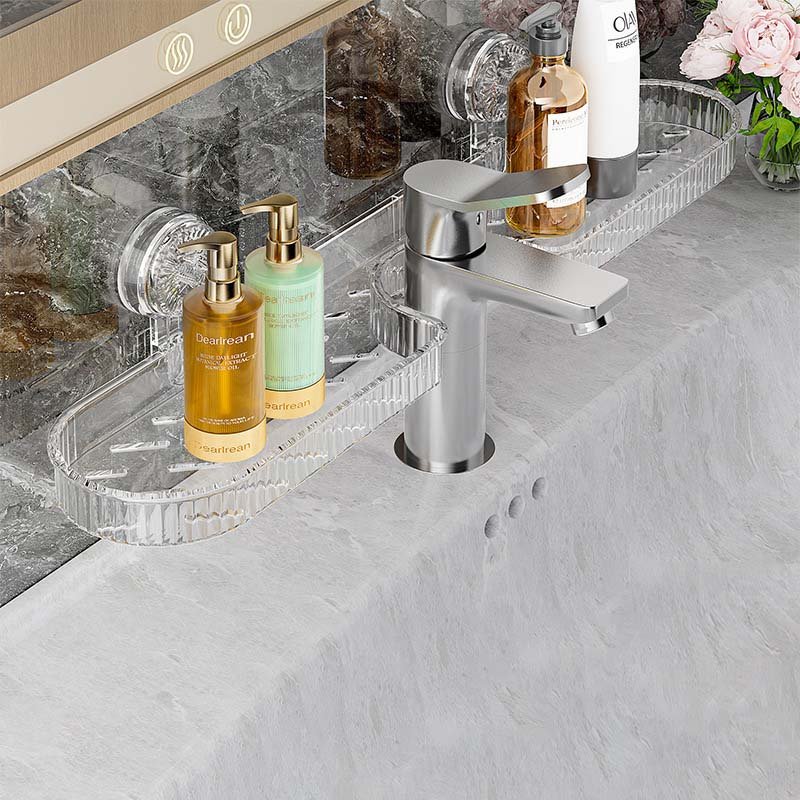 ធ្នើរជ័រថ្លា សម្រាប់ដាក់ដបសាប៊ូ​ ហ្វូមលាងមុខ