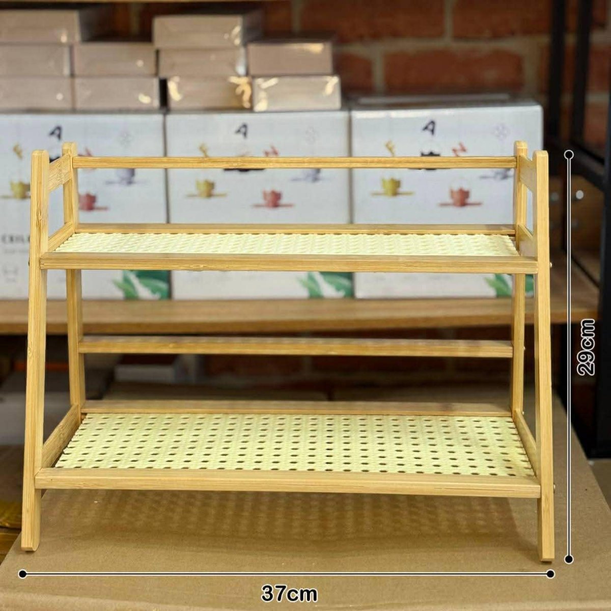 ធ្នើរឈើសម្រាប់ដាក់ Sanwich Matcha (37cm)