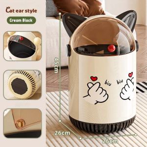 ធុងសម្រាម​ មានគំរបបិទបេីក​ ស្ទីឃ័រ​ biu biu double layer