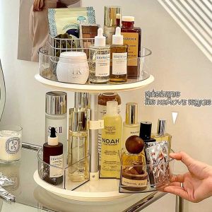 Rotating Lifting double-layer storage box