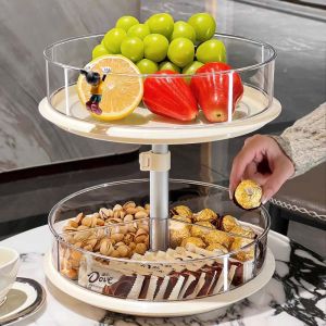 Rotating Lifting double-layer storage box