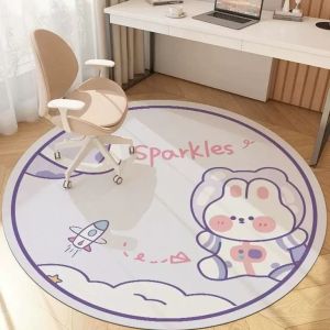 Cartoon crystal velvet round mat