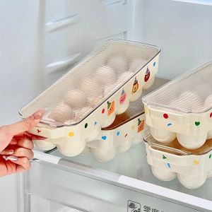 ប្រអប់ដាក់ពងទា គំរបថ្លា ដាក់បាន 12គ្រាប់ Food-grade egg storage box